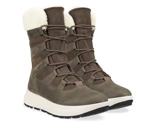 ECCO Winterstiefel Solice Boot High (Nubukleder, Primaloft®-Bio-Isolierung) dunkelbraun Damen, Größe Euro (US) 37