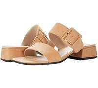 ECCO Women's Elevate Square Toe Slide Heeled Sandal, Lion Nubuck, 40 EU