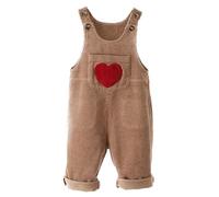 Echinodon Baby Cord-Latzhose Kleinkind Hose Jungen Mädchen D-Khaki 98