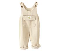 Echinodon Baby Cord-Latzhose Kleinkind Hose Jungen Mädchen Freizeit Hose C-Beige 80