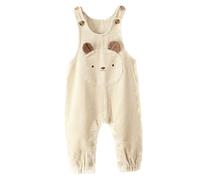 Echinodon Baby Cord-Latzhose Kleinkind Jungen Mädchen Latzhose Freizeit Hose A-Beige 98