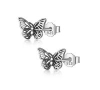 Echt 925 Sterling Thai Silber Nette Insekt Schmetterling Stud Ohrringe Für Frauen Hochzeit Party Feine S925 Schmuck