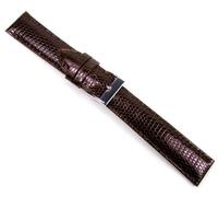 Echt Eidechse Uhrenarmband Eidechsenleder Dunkelbraun 20780S