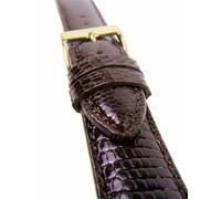 Echt Eidechse Uhrenarmband Eidechsenleder Dunkelbraun XL 21577G