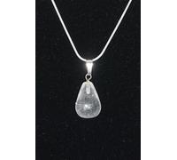 Echte Hingucker Silberkette mit Bergkristall Tropfen-Anhänger