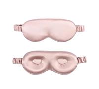 Echte Seide 3D Stereoskopische Augenmaske Maulbeerseide Schattierung Nicht Druck Auge Gummiband Schlaf Reise für Schlaf(Pink)