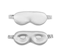 Echte Seide 3D Stereoskopische Augenmaske Maulbeerseide Schattierung Nicht Druck Auge Gummiband Schlaf Reise für Schlaf(Sliver)
