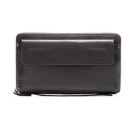 Echtes Leder Clutch Bag Herren Luxus Handtasche Geldbörsen Casual Male Lange Geldbörse Handytasche Große Kapazität Für Geschäftsreisen(Coffee)