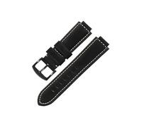 Echtes Leder-Uhrenarmband, passend for Casio GST-B400 GST-B200, schweißfest, for Herren, erhöhte Öffnung, mattiertes Rindsleder-Uhrenarmband, Zubehör 14 16 mm(Black-Black-K2,24x14mm)