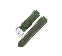 Echtes Leder-Uhrenarmband, passend for Casio GST-B400 GST-B200, schweißfest, for Herren, erhöhte Öffnung, mattiertes Rindsleder-Uhrenarmband, Zubehör 14 16 mm(Green-Steel-K2,24x16mm)