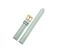 Echtes Lederarmband passend for Casio-Uhrenarmband Damenarmband 14 mm 16 mm 18 mm 20 mm(Sky blue-gold,12mm)