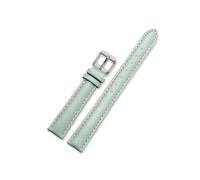 Echtes Lederarmband passend for Casio-Uhrenarmband Damenarmband 14 mm 16 mm 18 mm 20 mm(Sky blue-silver,18mm)