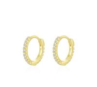 Echtes Ohrringe 18 Karat Gold 750 mit Lab Diamant, Ewigkeit Creole