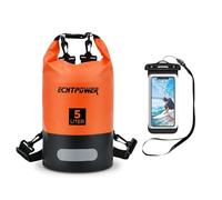 ECHTPower wasserdichte Tasche, 5 l, 10 l, 20 l, wasserdicht, für Wassersport, mit verstellbarem Gurt und wasserdichter Tasche für Telefon, wasserdichter Dry Bag Waterpoof