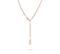 Echtzeit Halskette The Y-Sleek - 56 cm, roségold - Edelstahl-Kette im modernen Y-Design & 14 Karat Vergoldung - wasserfester & hautfreundlicher Schmuck - Geschenk für Damen