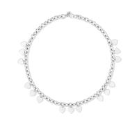 ECHTZEIT Halskette mit mehreren Herzanhgängern aus Edelstahl - 45cm lang - Endless Love mit grober Gliederkette