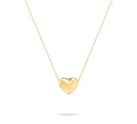 Echtzeit Halskette Puffy Heart - 45 cm, gold - verstellbare Kette aus Edelstahl mit romantischem Herzanhänger - 14K vergoldet - wasserfest & hautfreundlich