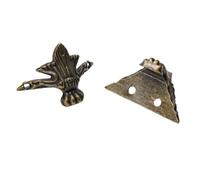 Eckenschutz aus antikem Messing, dekorative Füße aus Zinklegierung, für Schmuckkästchen, Retro-Beinschutz, 42 x 30 mm, 4 Stück