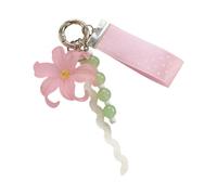 ECMQS Anhänger für Taschen und Reißverschlüsse mit durchscheinendem Charm Detail, Metallverschluss Finish, alltägliches Accessoire, Blumen Charm Zubehör, Taschenanhänger, Reißverschluss, Perlenband,