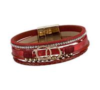 ECMQS Mehrschichtiges geflochtenes handgefertigtes Lederarmband | inspiriertes Lederarmband, verstellbares Armband für Frauen, handgefertigtes Lederarmband, Modeaccessoire