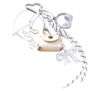 ECMQS Schleifen Knoten geflochtenes Seil Geldbörse Charm | Leichter Acryl Schleifenknoten aus geflochtenem Seil für Taschenanhänger für den täglichen Pendelverkehr und zur