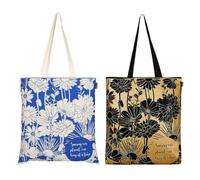 Eco Right Aesthetic Canvas Tote Bag for Women, Cute, Trendy and Reusable, Cotton Bags for School, Shopping, Gym, Library and Beach, Perfect for Groceries