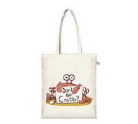 Eco Right Women's Panda Eco-friendly Zipper Canvas Tote Bag | Don't Be Crabby