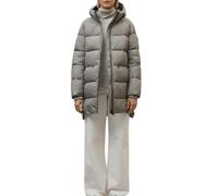 ECOALF Langer Wintermantel mit Kapuze, Grau, Parka, grau, 38