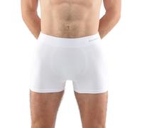 ecoBAMBOO Boxershorts Herren mit langem Bein aus Bambus Unterhosen Männer für Sport & Alltag (Weiß, L-XL)