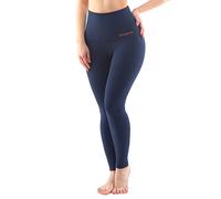 ecoBAMBOO Leggings Damen High Waist aus Bambus Viskose (Navy, L-XL)