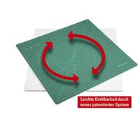 Ecobra Rotierende Schneidematte 31,5x31,5cm, grün, 6-lagig, Skalierung 30 x 30 cm.