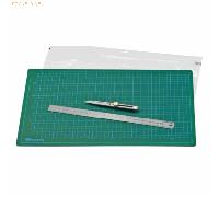 Ecobra Schneideset mit Schneideunterlage + Schneidelineal + Cutter