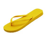 Ecogbd Flip-Flops für Damen und Herren, Sommer, flache Strandsandalen, Slip-On-Schuhe, Gummi-Tangas, farbige Slides, Yellow Wave, 35.5/38 EU