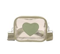 EcoGleam Clear Jelly Mini-Umhängetasche für Damen (Silber) | EcoGleam Clear Jelly Mini Crossbody Bag Women Square Shoulder Purse (Silver) PVC klare Mini Umhängetasche