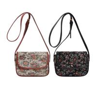 EcoGleam Saddle Purse - Canvas Floral Jacquard, Damen | EcoGleam Saddle Purse; Canvas Floral Jacquard; verstellbarer Schultergurt; leicht; casual everyday; 220x170x80mm; Canvas PU;