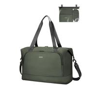ECOHUB 30L Faltbare Reisetasche Handgepäck, Untersitz Handgepäck Tasche für Flugzeug, Easyjet handgepäck 45x36x20 Mit Abnehmbar Nass-Tasche, Recyceltes PET Weekender Damen, Patent Anhängig(Grün)
