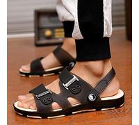 Ecoodisk 2020 Sommer Freizeitschuhe Neue Männer Sandalen Gladiator Sandalen Offene Toe Plattform Outdoor Strand Sandalen Rom Schuhe Schwarz Schwarz
