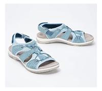 Ecoodisk Frauen Sandalen hohl aus dem Sommer komfortable Sportsandalen Offen ohne Schlupf Ausgeschnitten weiche weibliche Sandalien-lightblue,39