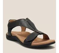 Ecoodisk Sommersandalen für Frauen Keile Schuhe orthopädische leichte Solid Comfort Ladies Strand Sandalien-Black,38