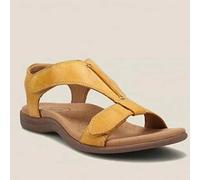Ecoodisk Sommersandalen für Frauen Keile Schuhe orthopädische leichte Solid Comfort Ladies Strand Sandalien-Yellow,40