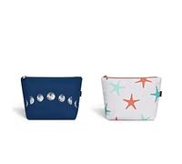 Ecoright Kosmetiktasche, Reise Makeup Tasche, Kulturbeutel Damen Und Mädchen, Canvas Zipper, Kleine Reisetasche Damen (2er-Satz)