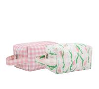 Ecoright Kosmetiktasche, toilettenbeutel für Frauen, Kosmetiktasche mit Fächern, Reise-Kosmetiktasche, Kulturtasche für Reisen für tägliche Essentials(Pack of 2)