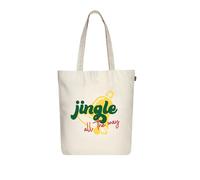 Ecoright (Pack of 5) ShoppingBag, Cotton FabricBag, Printed with Zip, Robust CarryBag with Handle, FabricBag for Women, Utility