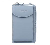 Ecosway Crossbody Large Womens Purse with Card Slots, Plain Diagonal Pocket, Multifunction with Zip Pocket, blue