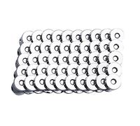 Ecosway Druckknöpfe zum Nähen, Magnetverschlüsse, Knöpfe für Geldbörse, Tasche, Handtasche, Kleidung, zum Basteln, keine Werkzeuge erforderlich, silberfarben, 100 Stück, silber, 18 mm