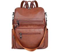 ECOTISH Damen-Rucksack veganem Leder Groß Stylisch Frauen Designer Schultertasche Reiserucksack mit Quaste Cityrucksack Rucksacktasche (Braun)