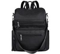 ECOTISH Damen-Rucksack veganem Leder Groß Stylisch Frauen Designer Schultertasche Reiserucksack mit Quaste Cityrucksack Rucksacktasche (schwarz)