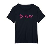 Ed Sheeran Official Amazon Exclusive Play T-Shirt, Damen Große Größen, Schwarz, 1X