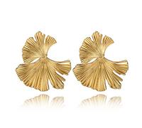 Edary Ohrringe Blatt Boho Gold Ohrringe Persönlichkeit Ohrringe Weihnachtsgeschenk Schmuck Zubehör für Frauen und Mädchen