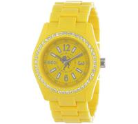 EDC Damen-Armbanduhr Disco Glam - Happy Yellow with Stones A.EE900172004